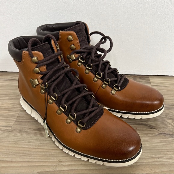 Cole Haan Zerogrand British Tan Hiker Water Resistant Boot C35595 NWOB - Picture 4 of 5